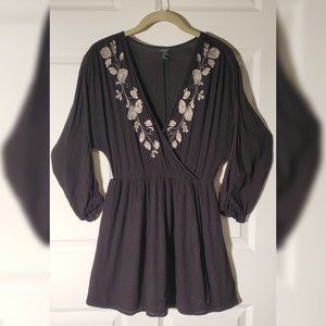 Black wrap dress